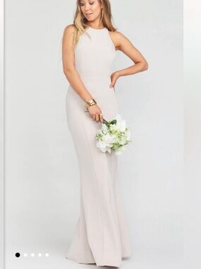 Show  Me Your Mumu Chicago High
Neck Gown Show Me The Ring
Stretch Crepe M